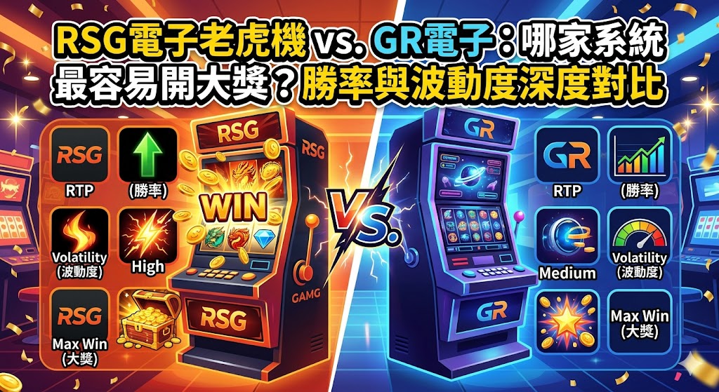RSG電子老虎機 vs. GR電子：哪家系統最容易開大獎？勝率與波動度深度對比