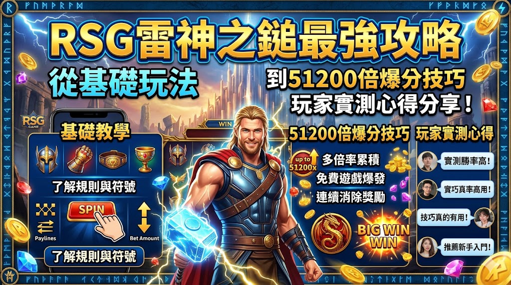 RSG雷神之鎚最強攻略：從基礎玩法到51200倍爆分技巧，玩家實測心得分享！