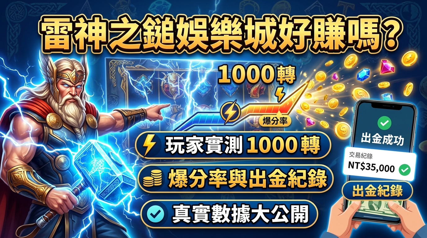 雷神之鎚娛樂城好賺嗎？玩家實測 1000 轉爆分率與出金紀錄